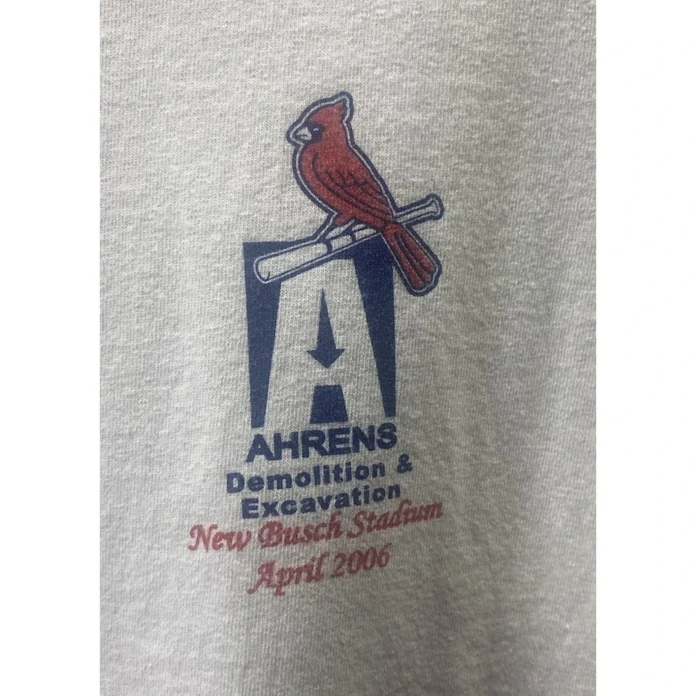 2006‎ Busch Stadium St Louis Ahrens Excavation & Demolition Ringer T Shirt XL
